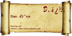 Dan Éva névjegykártya