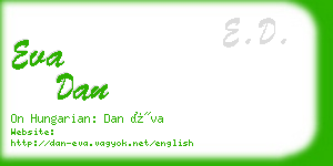 eva dan business card